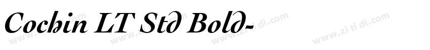 Cochin LT Std Bold字体转换